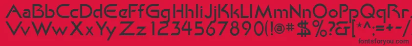 KhanLight Font – Black Fonts on Red Background