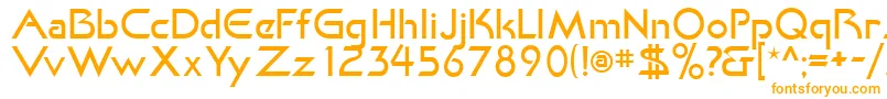 Шрифт KhanLight – оранжевые шрифты
