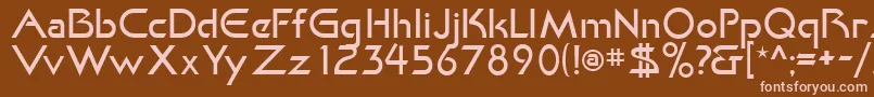 Шрифт KhanLight – розовые шрифты на коричневом фоне