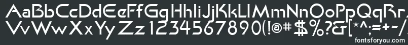 KhanLight-fontti – valkoiset fontit mustalla taustalla