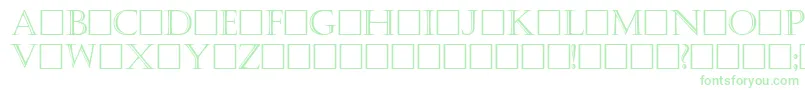 Kaste-Schriftart – Grüne Schriften