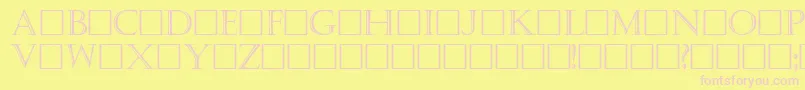 Kaste-fontti – vaaleanpunaiset fontit keltaisella taustalla