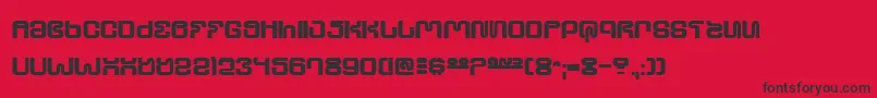 フォントUltrsho – 赤い背景に黒い文字