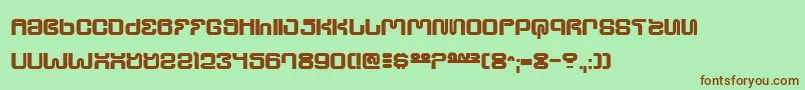 フォントUltrsho – 緑の背景に茶色のフォント