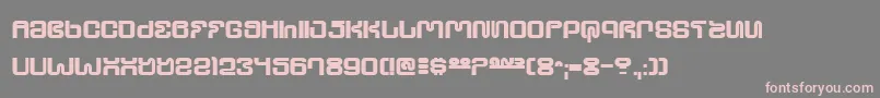 フォントUltrsho – 灰色の背景にピンクのフォント