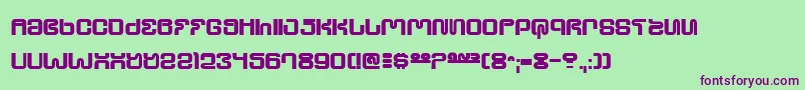 Ultrsho-Schriftart – Violette Schriften auf grünem Hintergrund