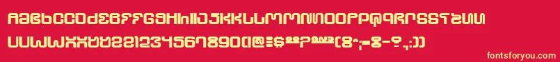 フォントUltrsho – 黄色の文字、赤い背景