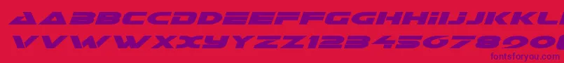 Galantexpandital Font – Purple Fonts on Red Background