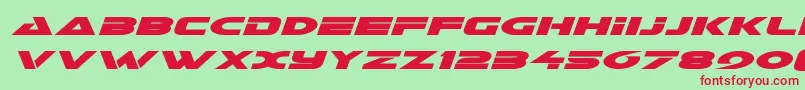 Galantexpandital Font – Red Fonts on Green Background