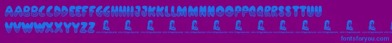 ShadesOfBlack Font – Blue Fonts on Purple Background