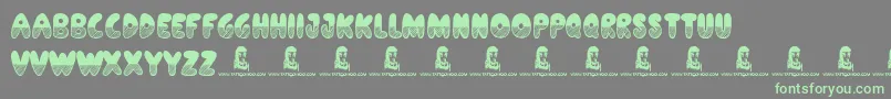 ShadesOfBlack Font – Green Fonts on Gray Background