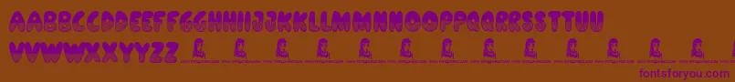 フォントShadesOfBlack – 紫色のフォント、茶色の背景