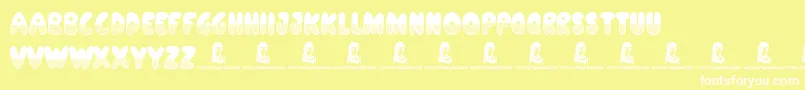 フォントShadesOfBlack – 黄色い背景に白い文字