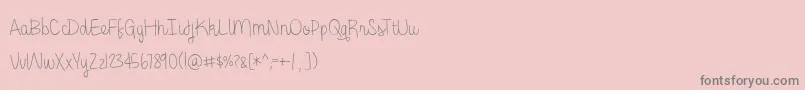 フォントBmdGeorginaLight – ピンクの背景に灰色の文字