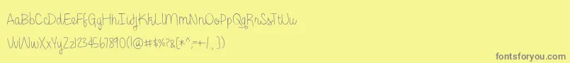 Шрифт BmdGeorginaLight – серые шрифты на жёлтом фоне
