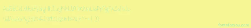Lisätietoja BmdGeorginaLight-fontista BmdGeorginaLight-fontti – vihreät fontit keltaisella taustalla