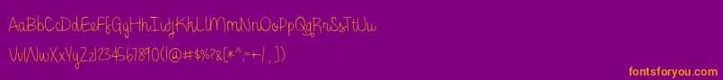 BmdGeorginaLight Font – Orange Fonts on Purple Background