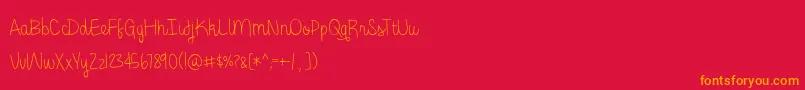 BmdGeorginaLight Font – Orange Fonts on Red Background