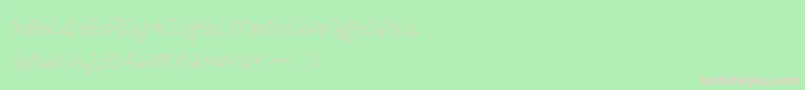 フォントBmdGeorginaLight – 緑の背景にピンクのフォント