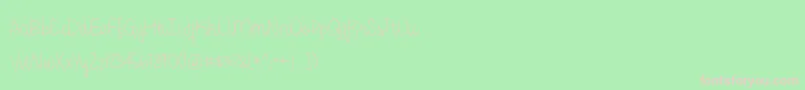 BmdGeorginaLight Font – Pink Fonts on Green Background