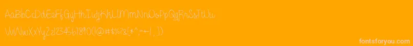 BmdGeorginaLight Font – Pink Fonts on Orange Background