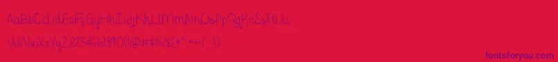 BmdGeorginaLight Font – Purple Fonts on Red Background