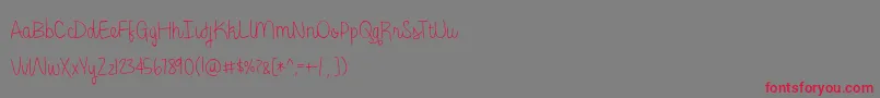 BmdGeorginaLight Font – Red Fonts on Gray Background