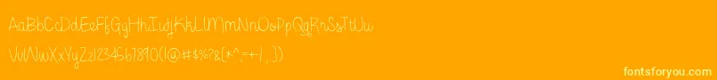 More about BmdGeorginaLight Font BmdGeorginaLight Font – Yellow Fonts on Orange Background