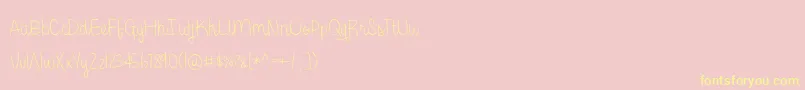 BmdGeorginaLight Font – Yellow Fonts on Pink Background