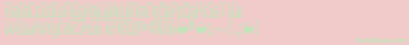 Omega Font – Green Fonts on Pink Background