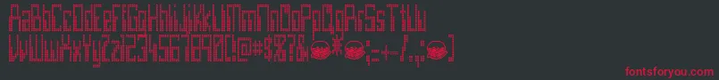 Omega Font – Red Fonts on Black Background