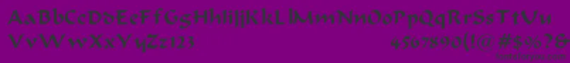 NomeDePlume Font – Black Fonts on Purple Background