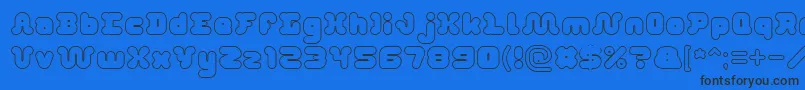 DayDreamerHollow Font – Black Fonts on Blue Background