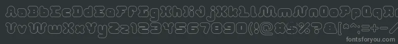 DayDreamerHollow-fontti – harmaat kirjasimet mustalla taustalla