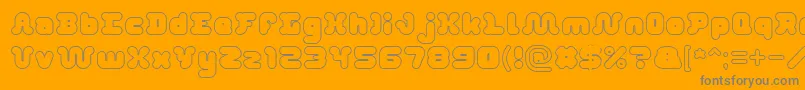 フォントDayDreamerHollow – オレンジの背景に灰色の文字