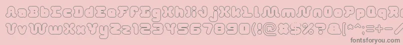 DayDreamerHollow Font – Gray Fonts on Pink Background