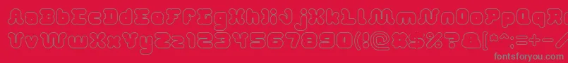 DayDreamerHollow Font – Gray Fonts on Red Background
