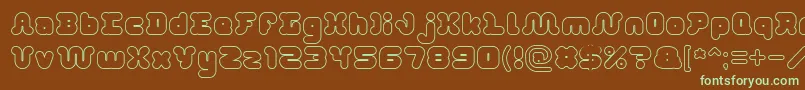 Шрифт DayDreamerHollow – зелёные шрифты на коричневом фоне