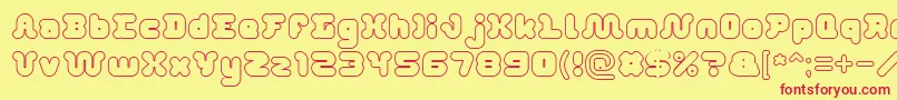 Шрифт DayDreamerHollow – красные шрифты на жёлтом фоне