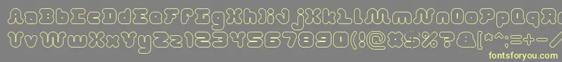DayDreamerHollow-Schriftart – Gelbe Schriften auf grauem Hintergrund