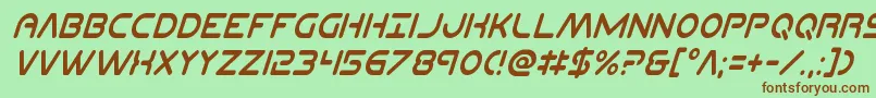 Planetncompactcondital Font – Brown Fonts on Green Background