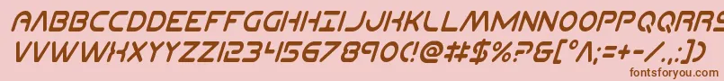 Planetncompactcondital Font – Brown Fonts on Pink Background