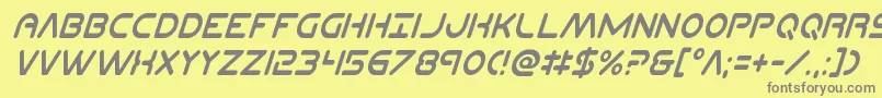 Planetncompactcondital Font – Gray Fonts on Yellow Background