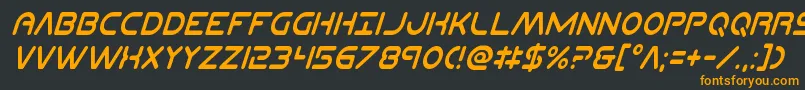 Planetncompactcondital Font – Orange Fonts on Black Background