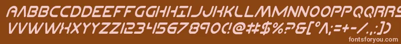 Planetncompactcondital Font – Pink Fonts on Brown Background