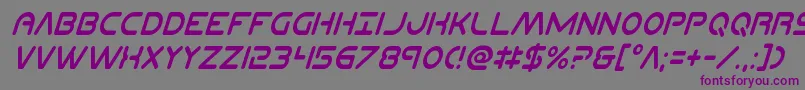 Planetncompactcondital Font – Purple Fonts on Gray Background