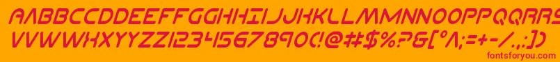 Fonte Planetncompactcondital – fontes vermelhas em um fundo laranja