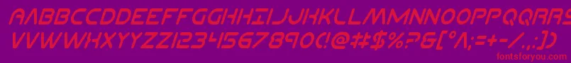 Planetncompactcondital Font – Red Fonts on Purple Background