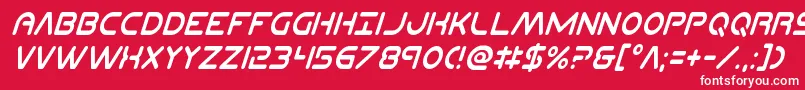 Planetncompactcondital Font – White Fonts on Red Background