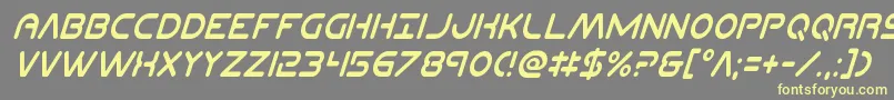 Planetncompactcondital Font – Yellow Fonts on Gray Background